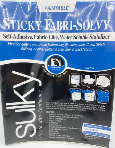Sulky Light Weight Water Soluble Stabilizer – Seed Stitch Studio
