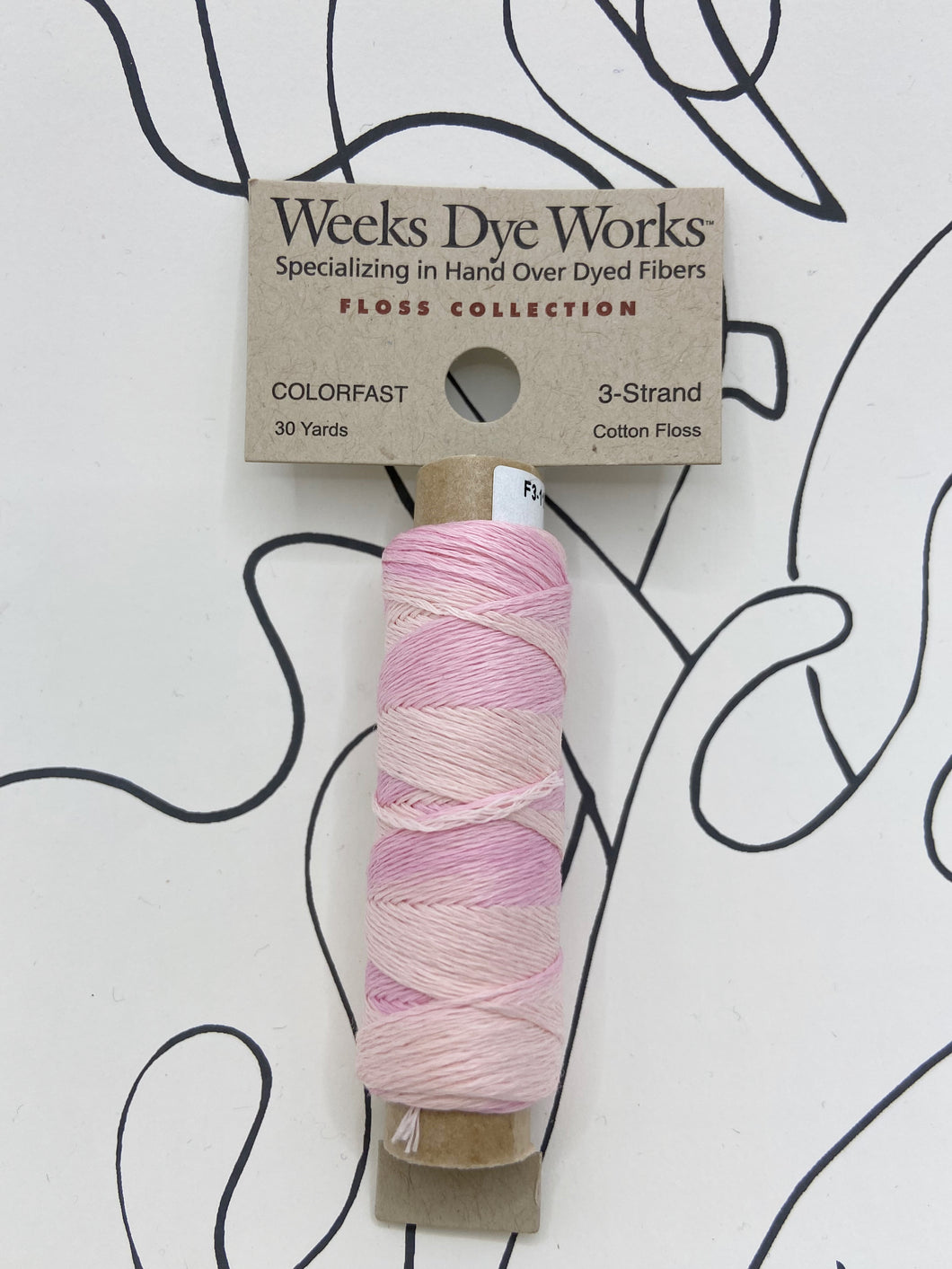 Sophia's Pink (#1138) Weeks Dye Works 3-strand cotton floss