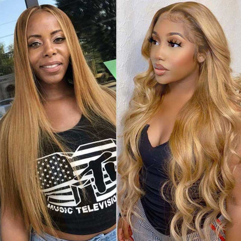 Honey Blonde Lace Front Human Hair Wig