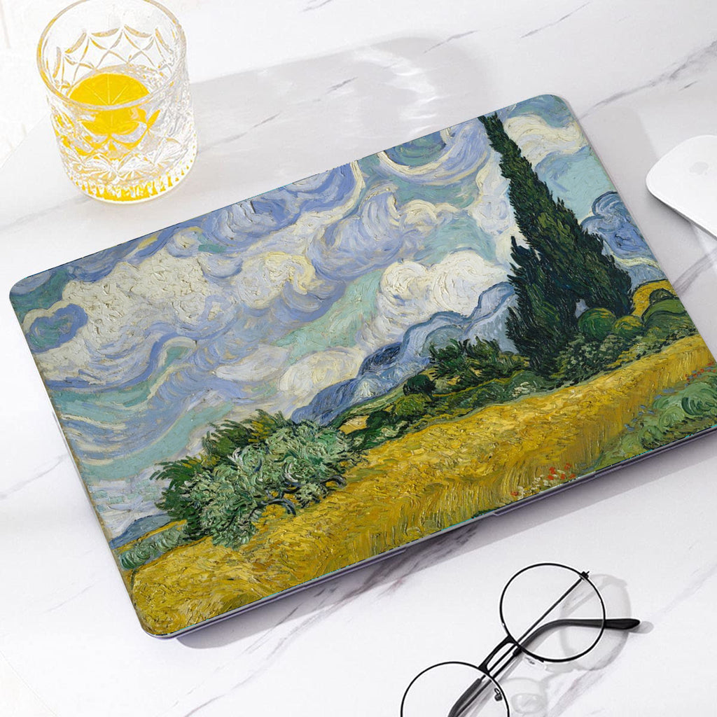 Van Gogh Works ''Wheat Field and Cypress'' Macbook case