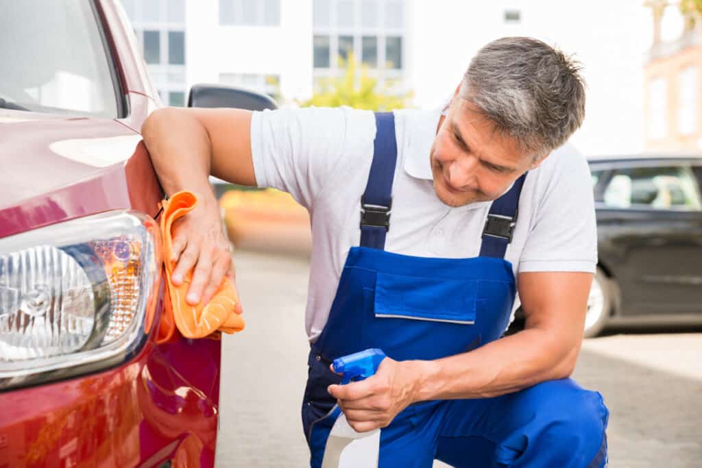 A spritz of isopropyl alcohol and water blended in a spray bottle, accompanied by a quick microfiber cloth wipe-down should always be the final surface prep step prior to a vehicle being ceramic coated.