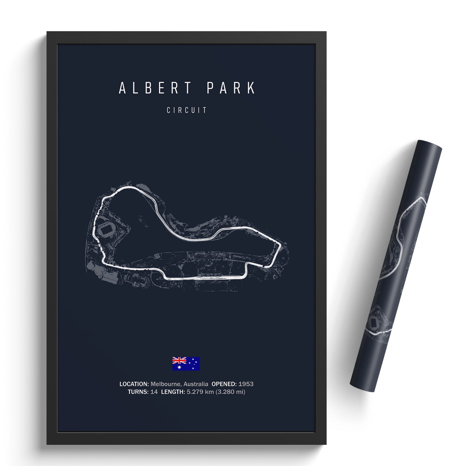 Albert Park Circuit - Racetrack Print – Illustratedtracks