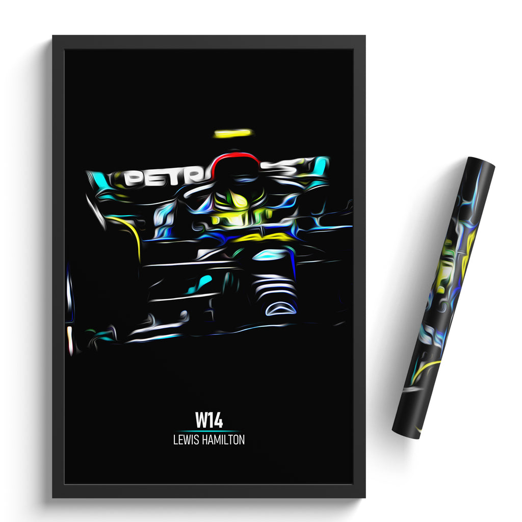 Lewis Hamilton 44 Edition F1 Poster Print. A4/A3, Hamilton, Lewis