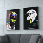 Load image into Gallery viewer, Sebastian Vettel, Aston Martin 2022 &quot;No War&quot; Artwork - Framed Poster
