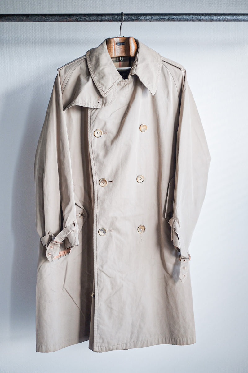 60's] Vintage Burberry's Single Raglan Trench Coat 