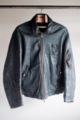 【~80's】French Air Force Pilot Leather Jacket