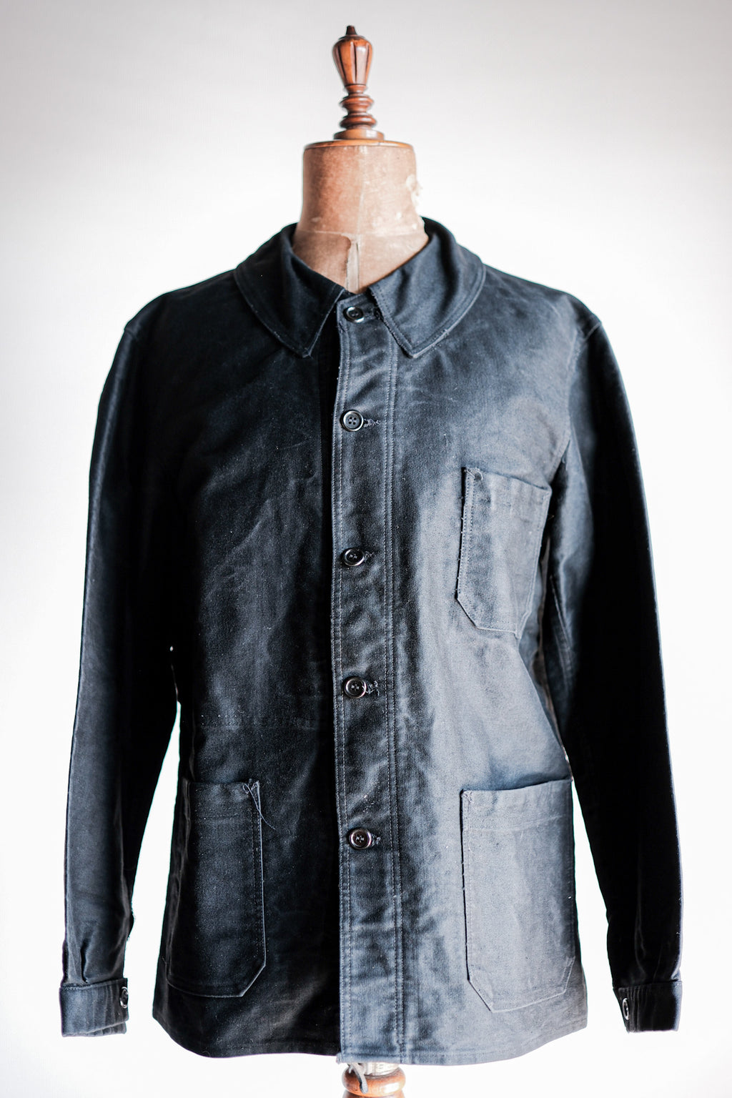 50's] French Vintage Black Moleskin Work Jacket – VIEUX ET NOUVEAU