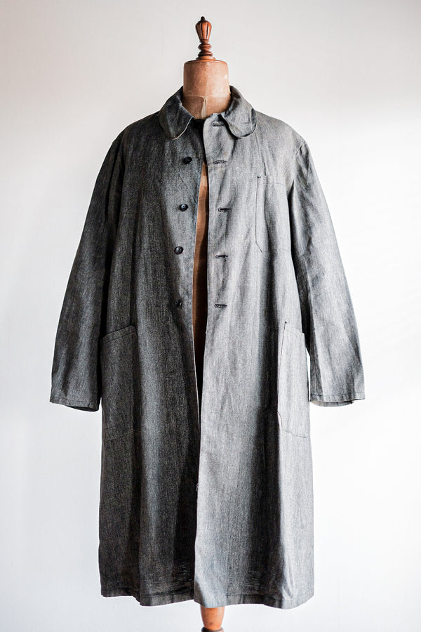 dead stock! 50s Black Chambray Coat - iepfsas.com