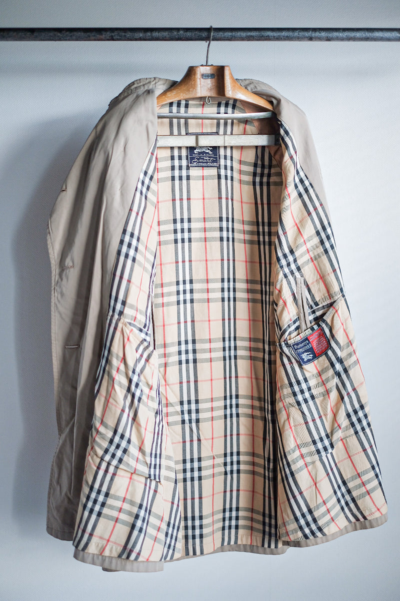 60's] Vintage Burberry's Single Raglan Trench Coat 