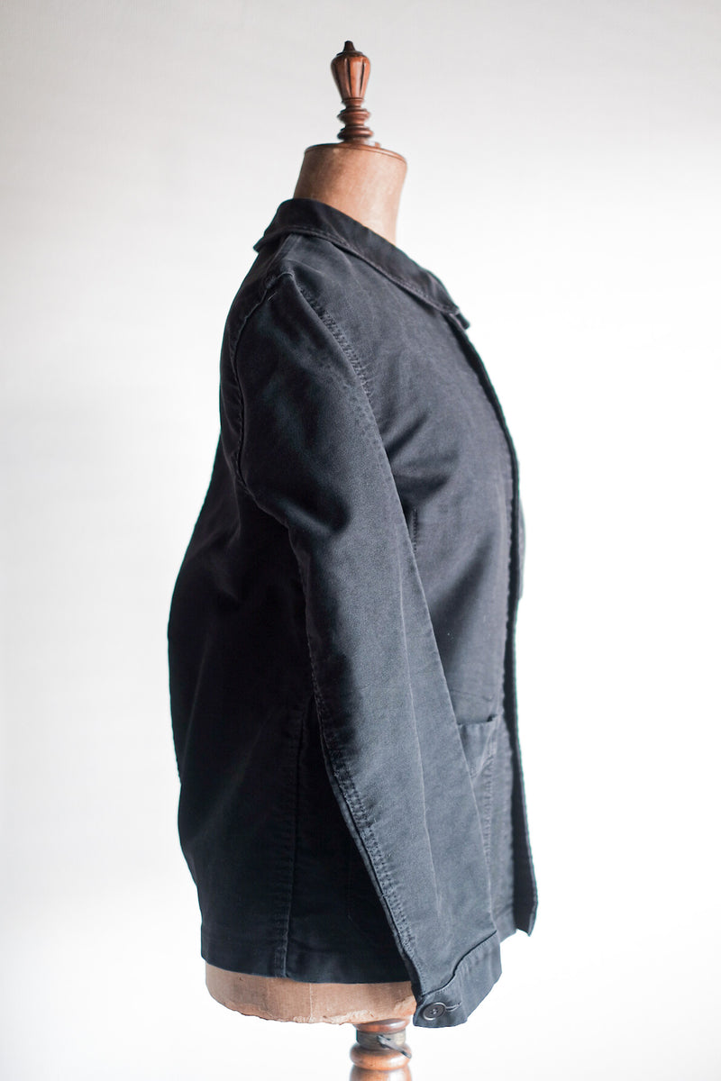 50's] French Vintage Black Moleskin Work Jacket – VIEUX ET NOUVEAU