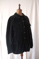 [〜50年代]法國復古黑色燈芯絨工作夾克“ Adolphe Lafont”