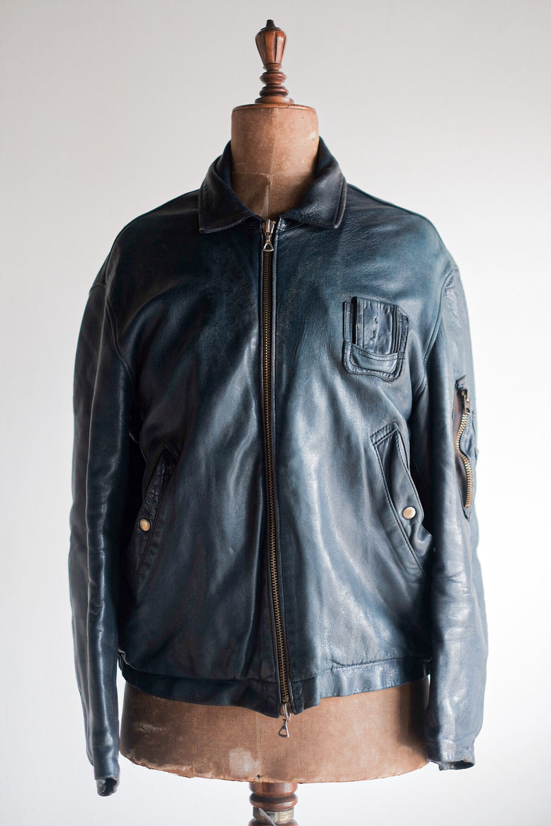 80's】French Air Force Pilot Leather Jacket – VIEUX ET NOUVEAU