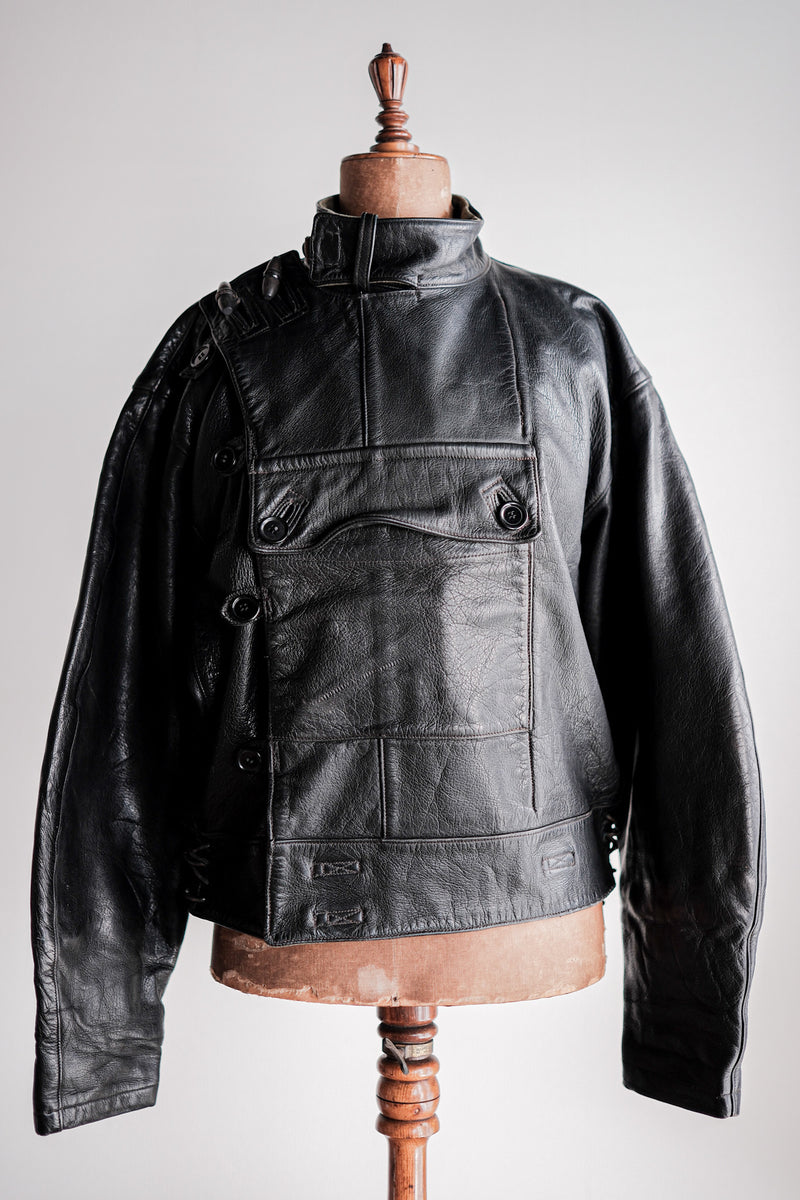 50's] Swedish Army Dispatch Rider Leather Motorcycle Jacket