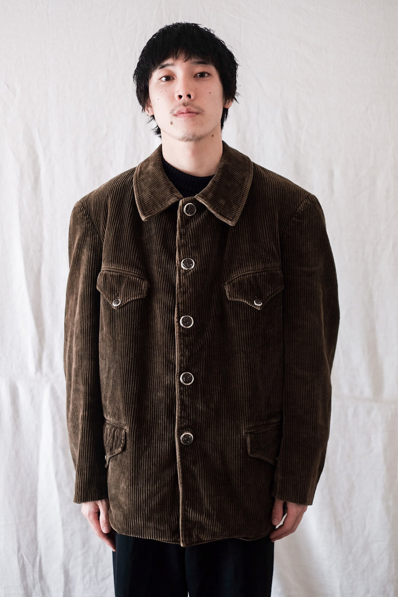 40s french vintage metis hunting jacket斜めに吊り上がった胸ポケット