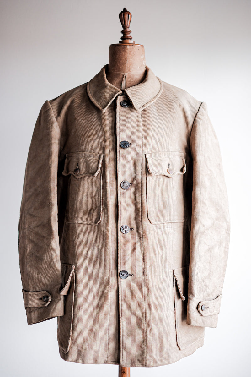 40's] French Vintage BEIGE CORDUROY HUNTING JACKET – VIEUX ET NOUVEAU