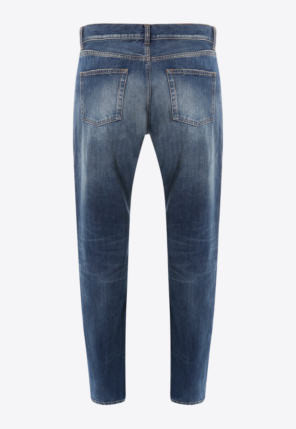 Shop Saint Laurent Basic Straight-leg Jeans In Blue