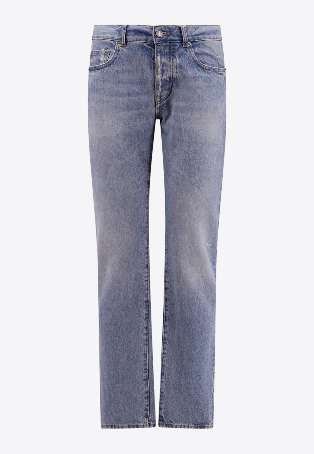 Shop Saint Laurent Basic Slim-leg Jeans In Blue