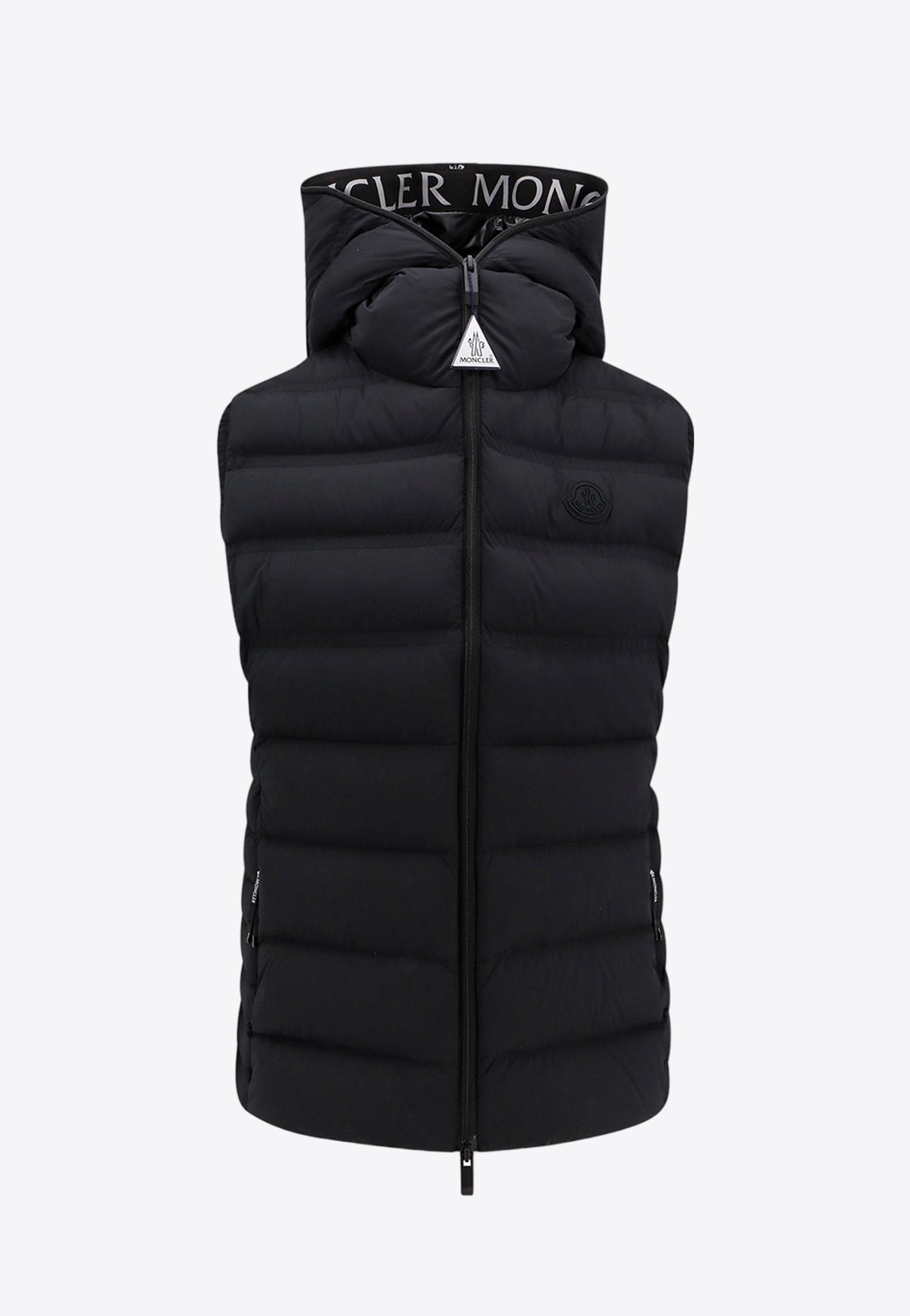Shop Moncler Aliterse Logo Patch Quilted Gilet In Black
