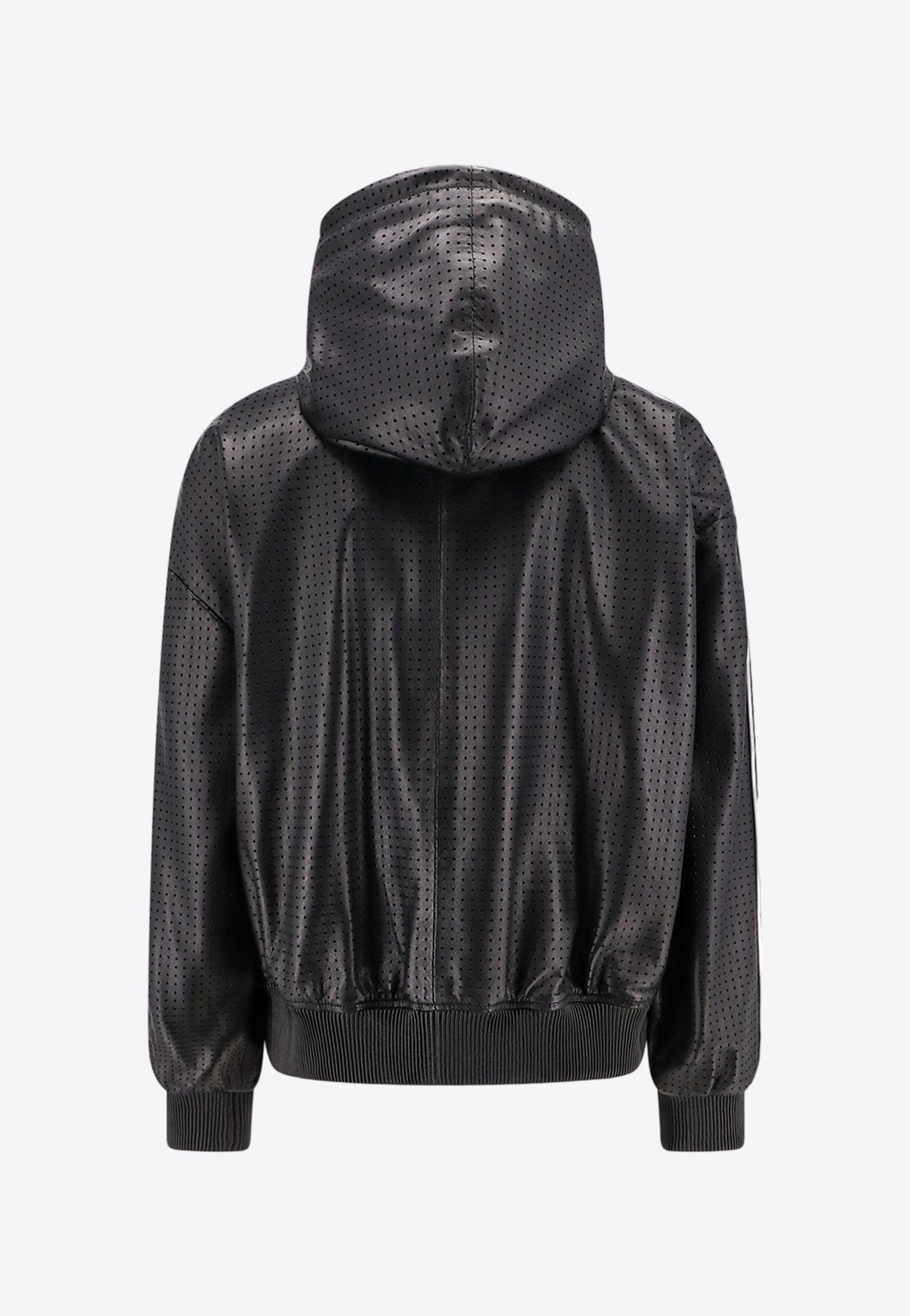 Shop Off-white 90s Logo Leather Mesh Jacket In Black
