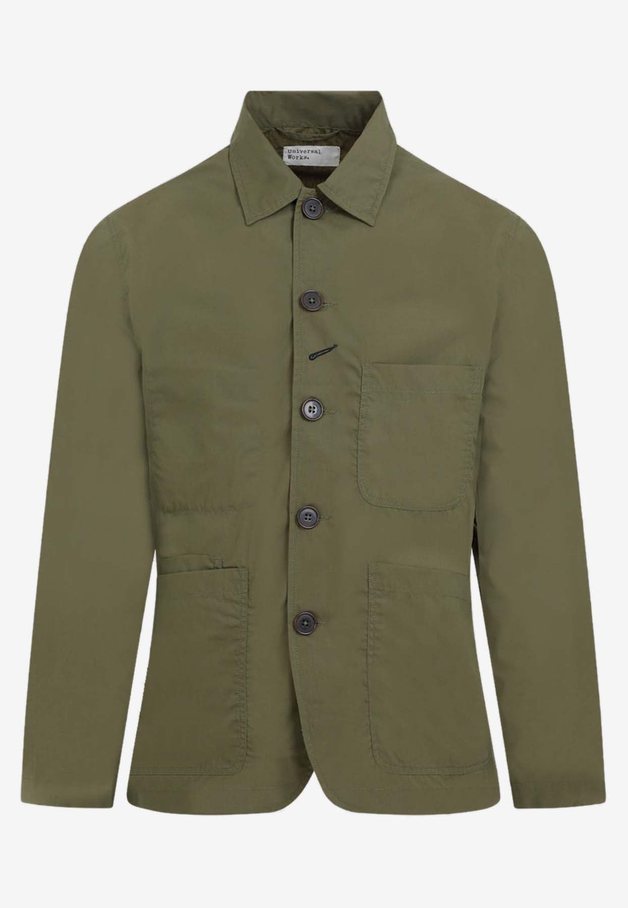 Shop Universal Works Bakers C Overshirt In Green