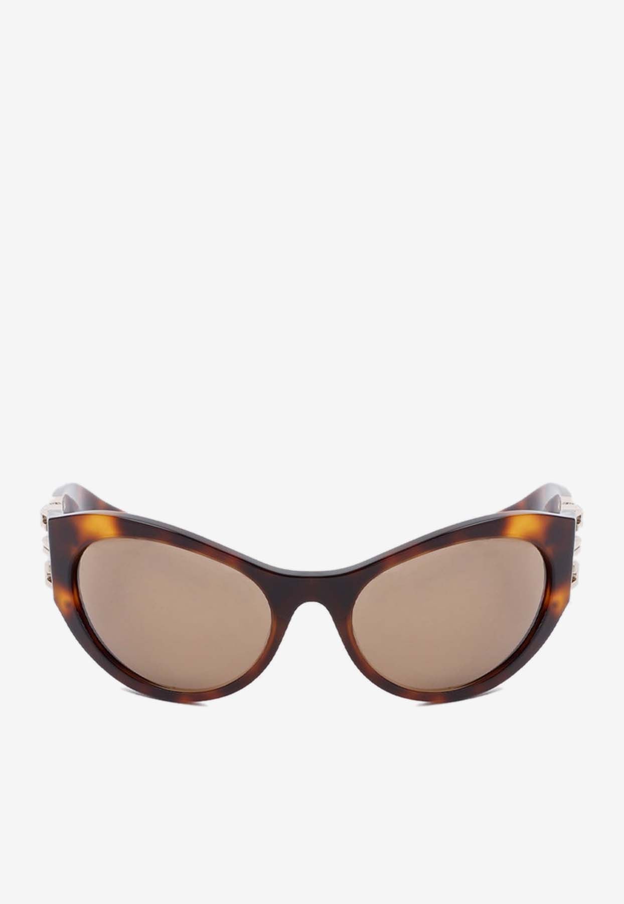 Shop Givenchy 4g Havana Print Sunglasses In Brown