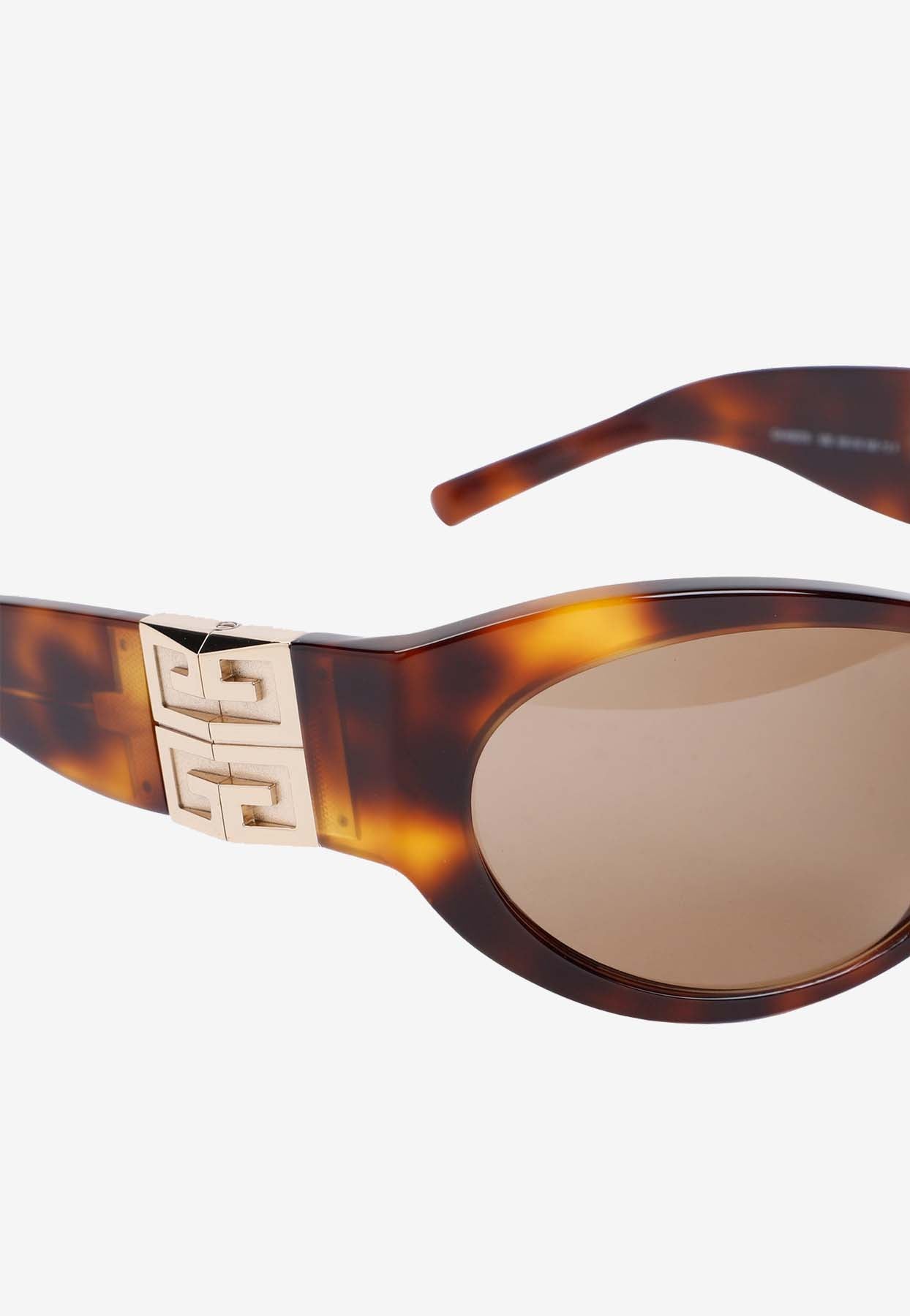 Shop Givenchy 4g Havana Print Sunglasses In Brown