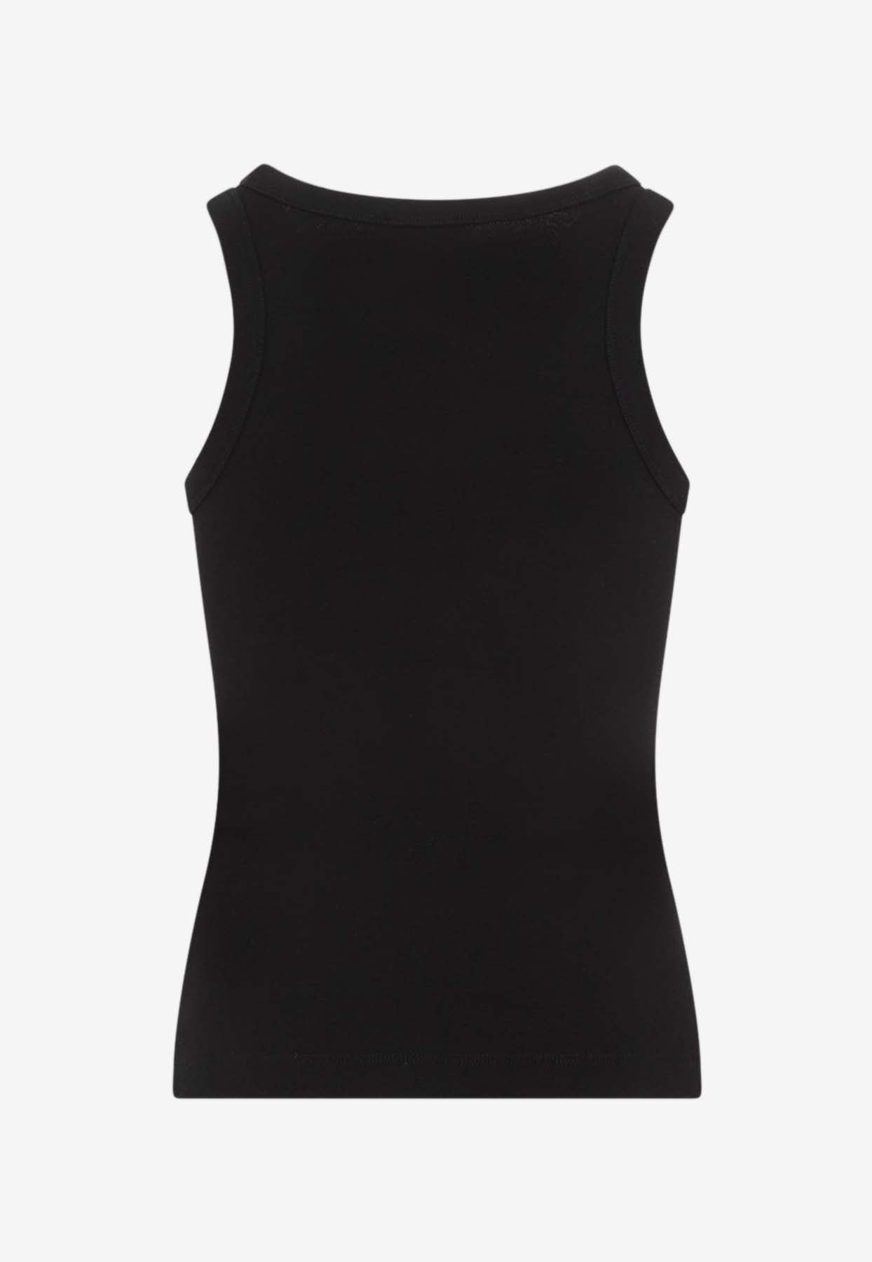 Shop Kenzo Boke 2.0 Embroidered Tank Top In Black