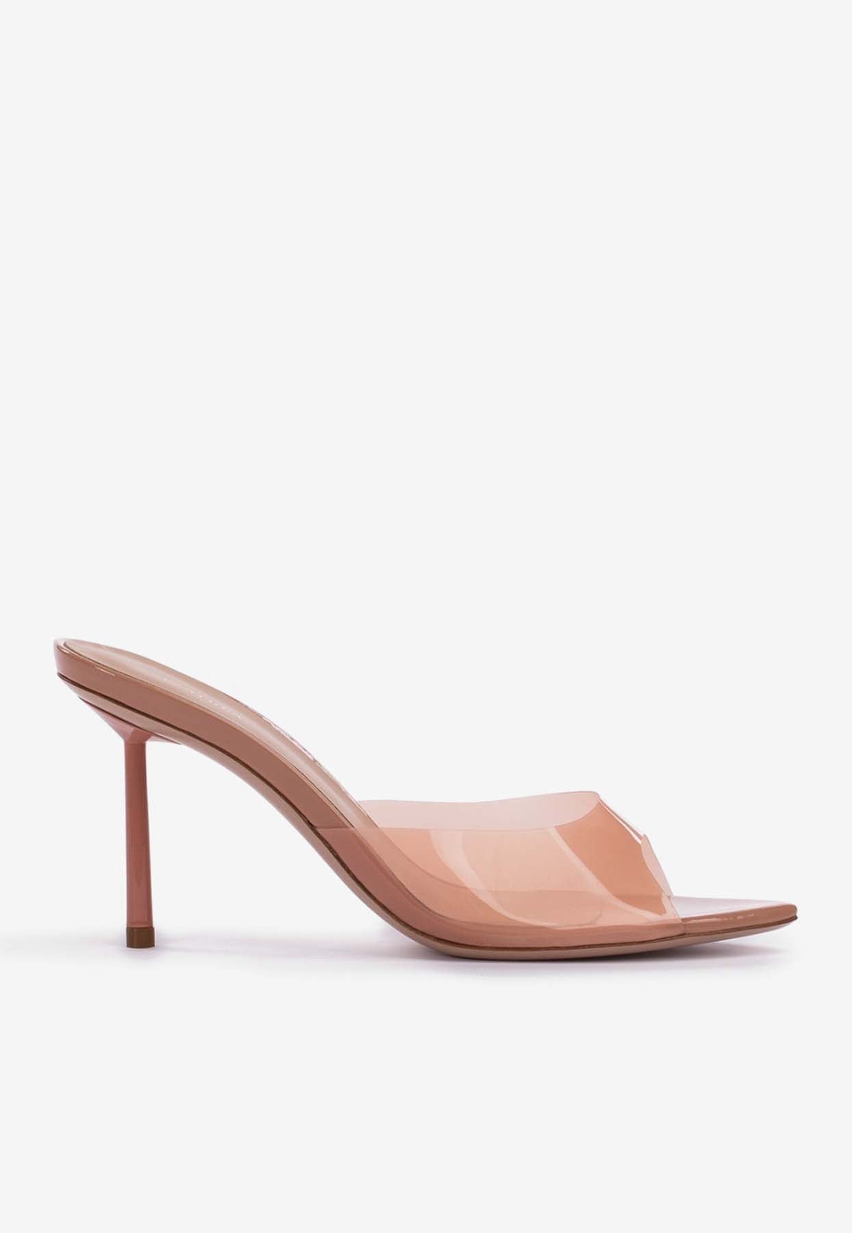 Shop Le Silla Bella 80 Plexi Mules In Beige