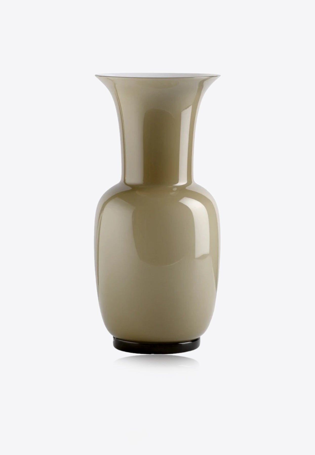 Venini Medium Opalino Vase In Glass In Brown