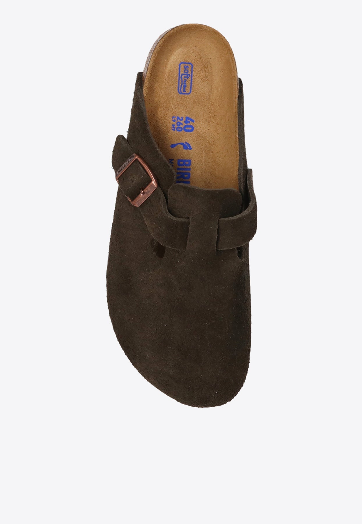Shop Birkenstock Boston Leather Buckled Slippers In Dark Brown