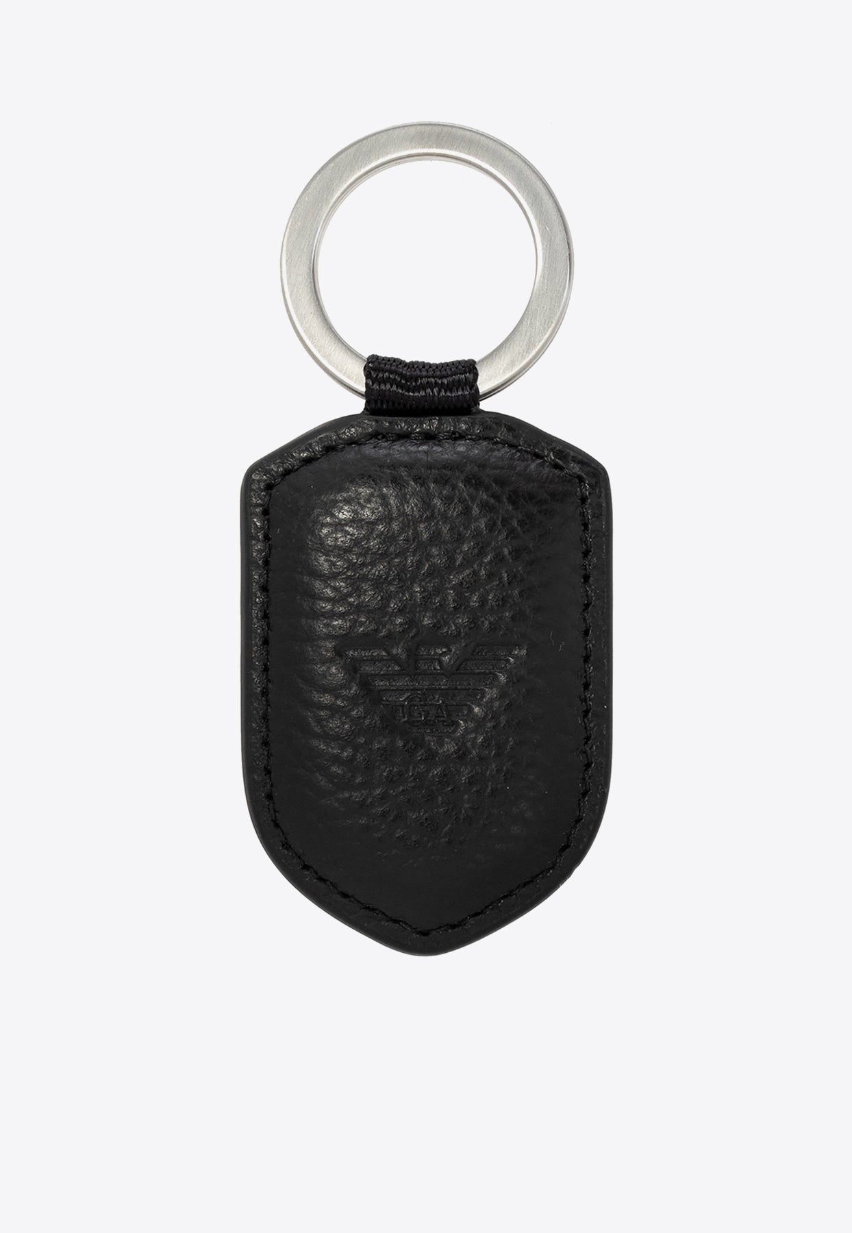 Shop Emporio Armani Bi-fold Leather Wallet And Keyring Set In Black