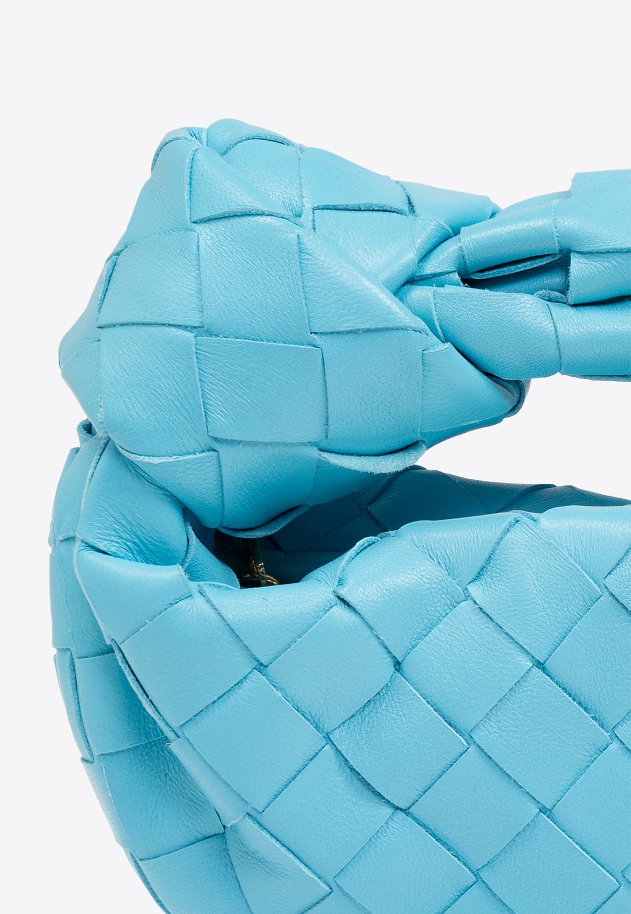 Shop Bottega Veneta Candy Jodie Top Handle Bag In Intrecciato Leather In Dip