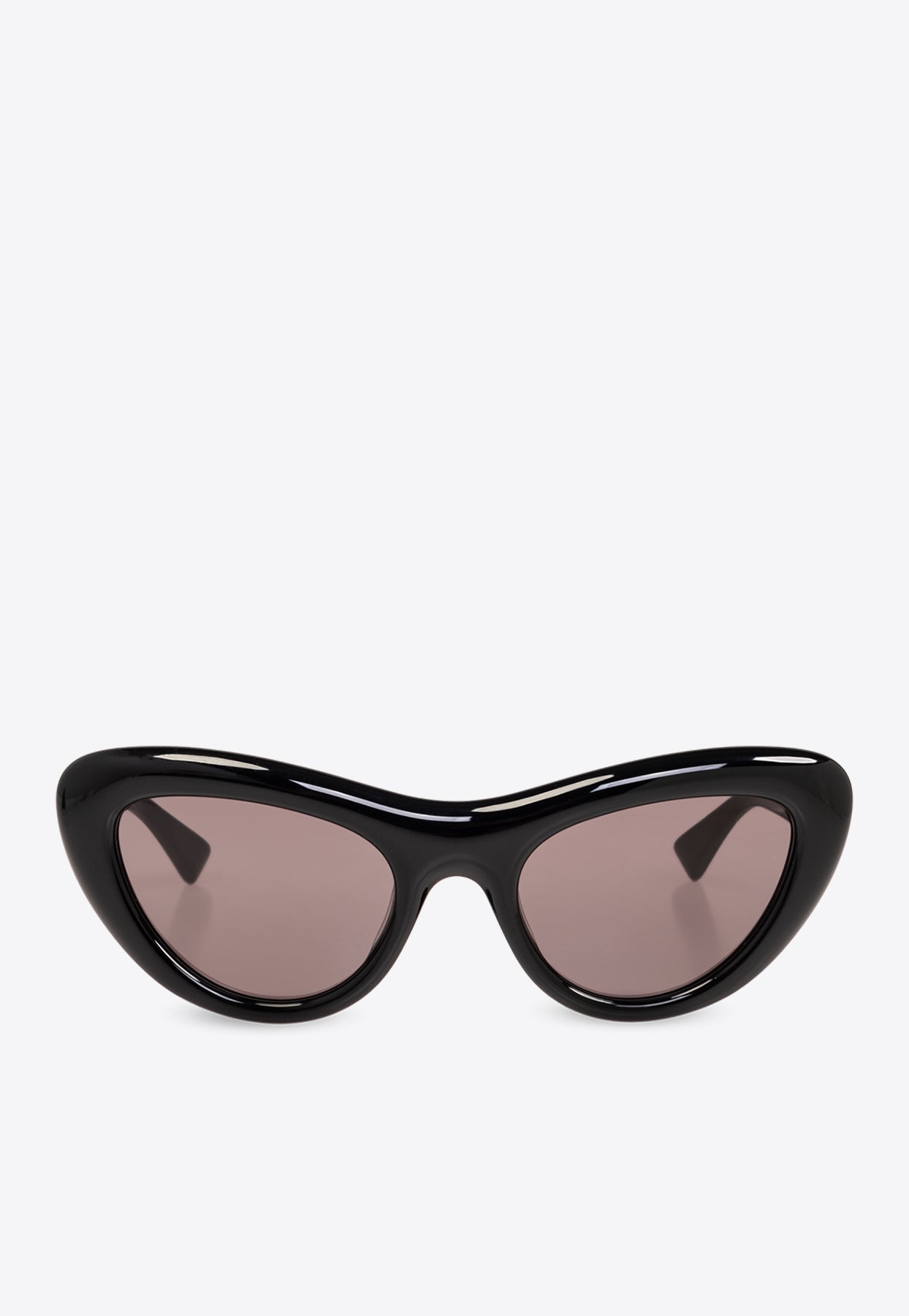 Shop Bottega Veneta Bombe Cat Eye Sunglasses In Gray