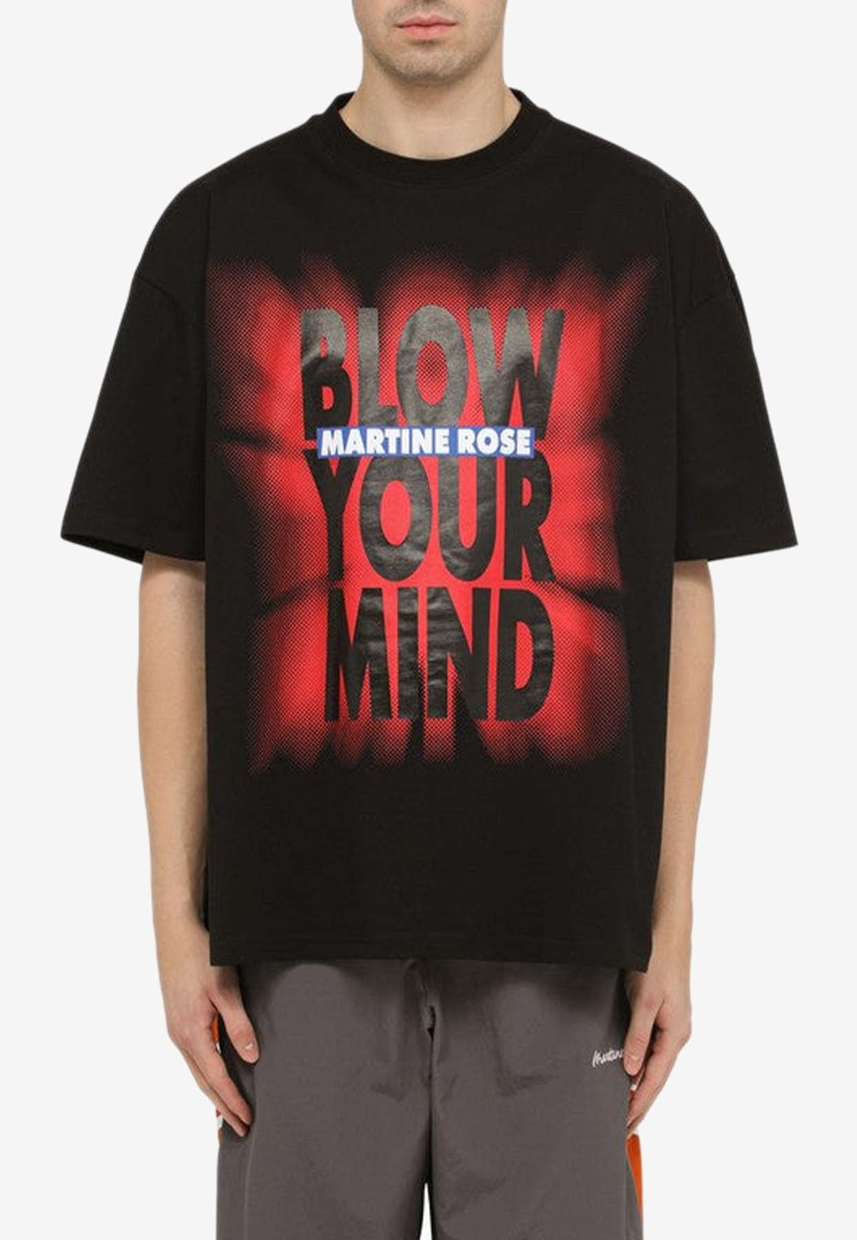 Shop Martine Rose Blow Your Mind Crewneck T-shirt In Black