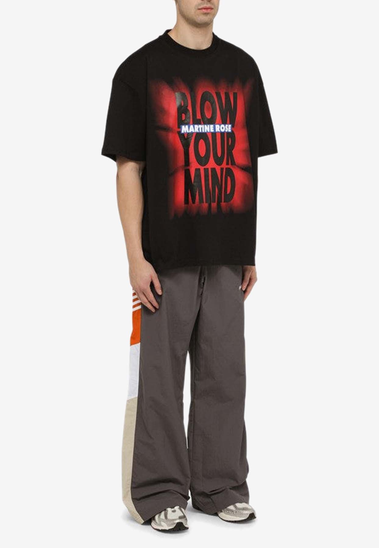 Shop Martine Rose Blow Your Mind Crewneck T-shirt In Black