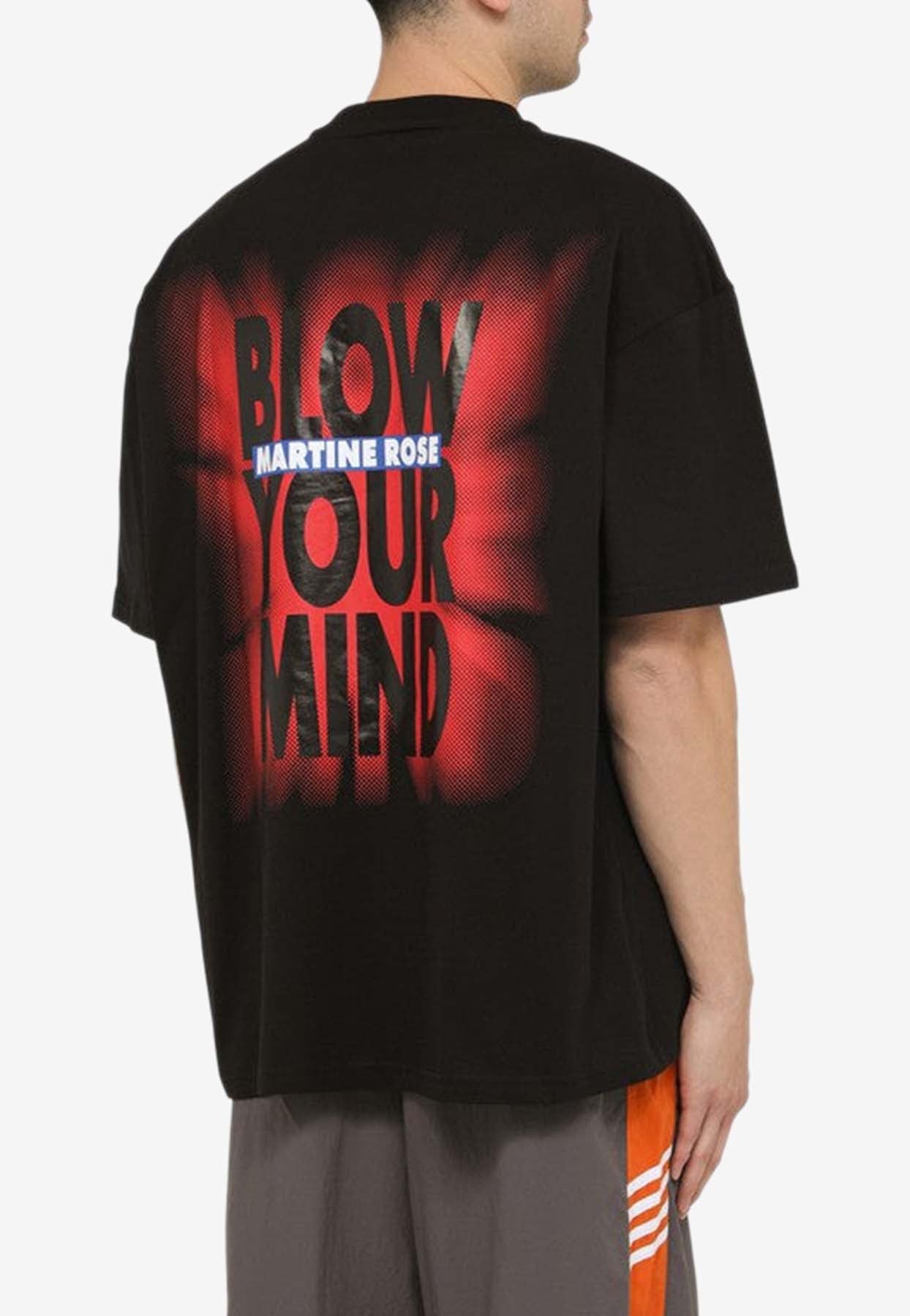 Shop Martine Rose Blow Your Mind Crewneck T-shirt In Black