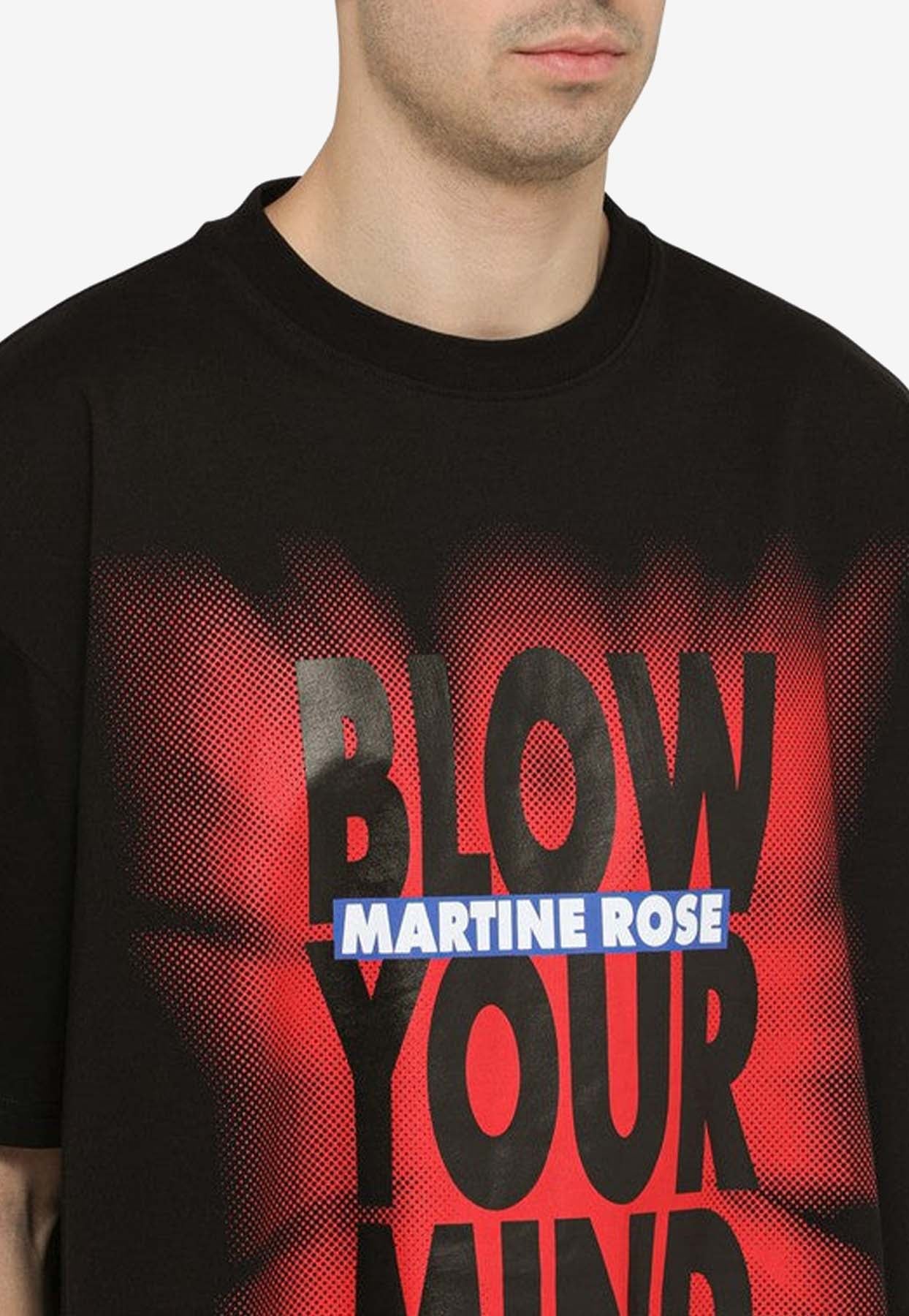 Shop Martine Rose Blow Your Mind Crewneck T-shirt In Black