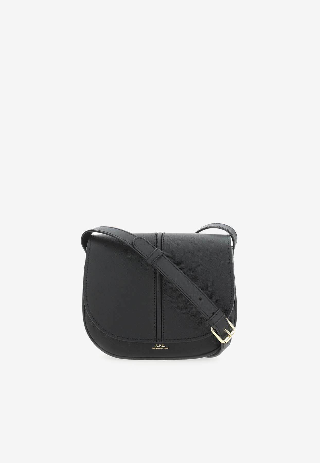 Shop Apc Betty Calf Leather Crossbody Bag In Black