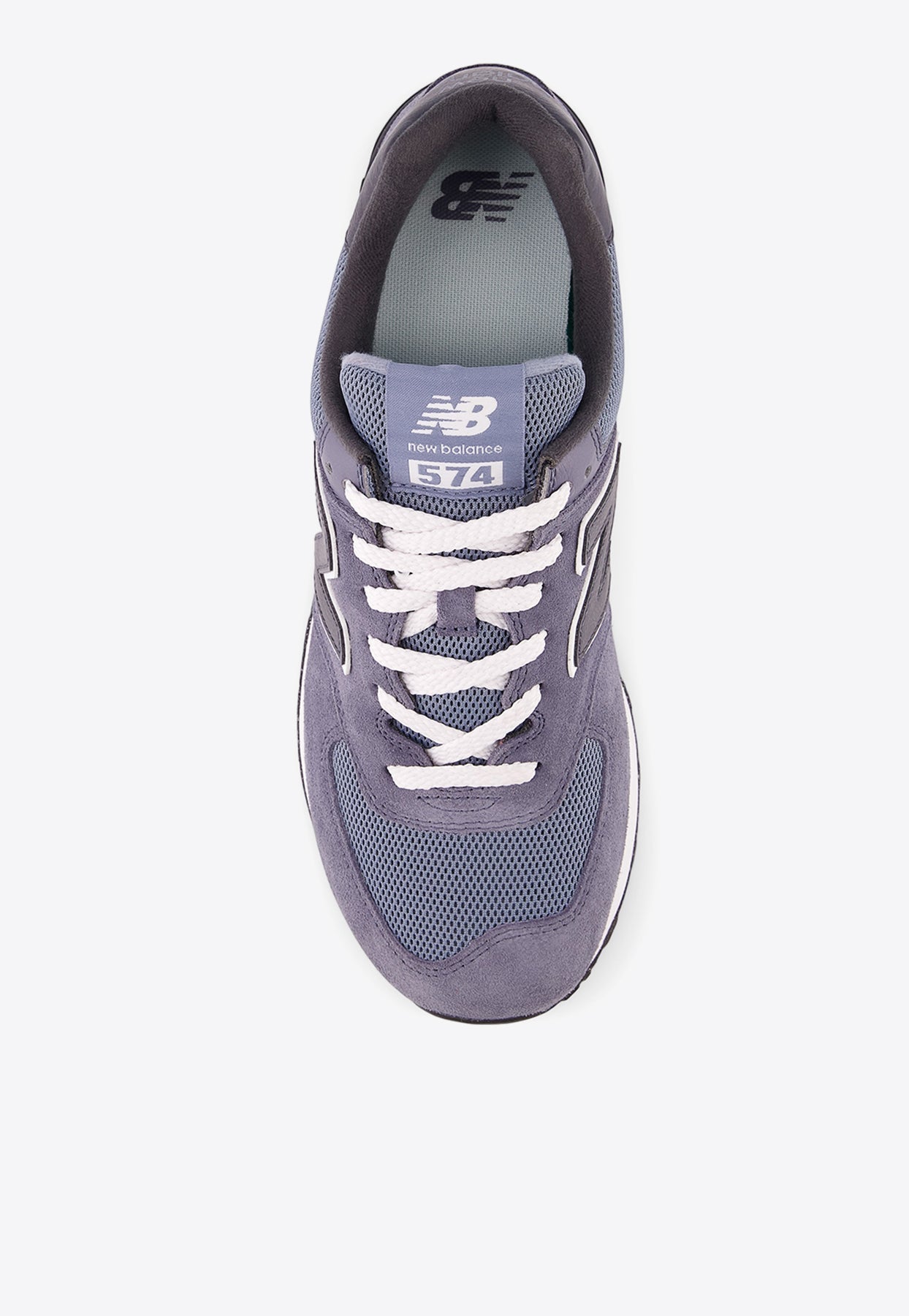 Shop New Balance 574 Low-top Sneakers In Dark Arctic Grey With Phantom In Gray