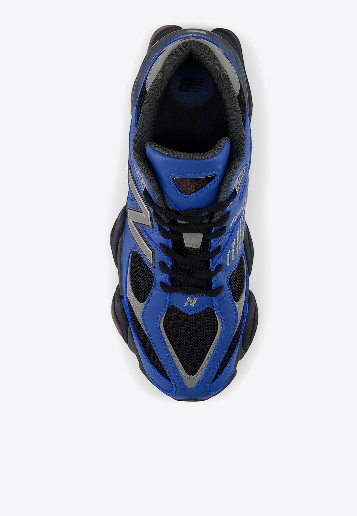 Shop New Balance 9060 Low-top Sneakers In Blue Agate With Black And Rich Oak