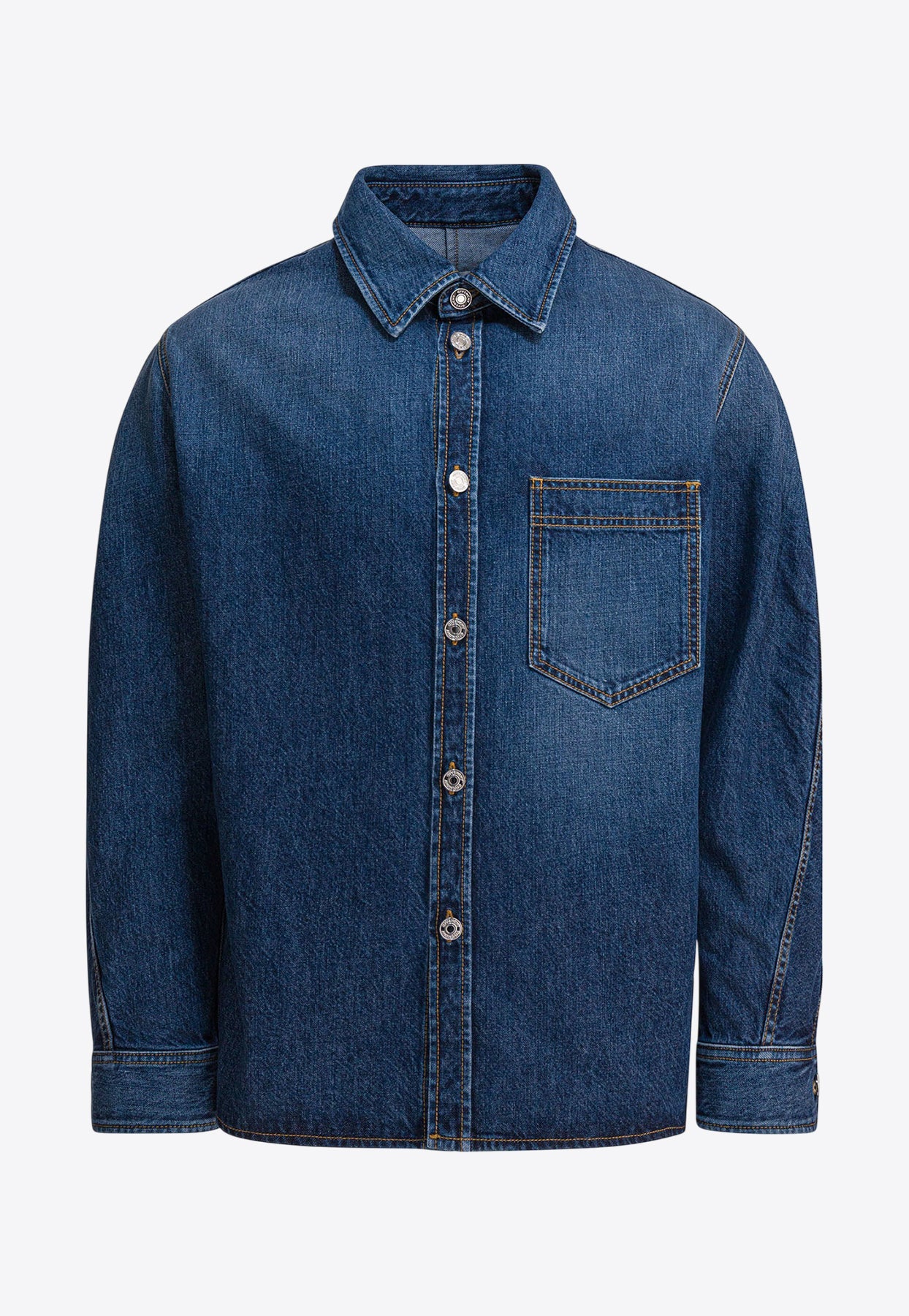 Givenchy Classic Denim Shirt With Button-up Front In Blue