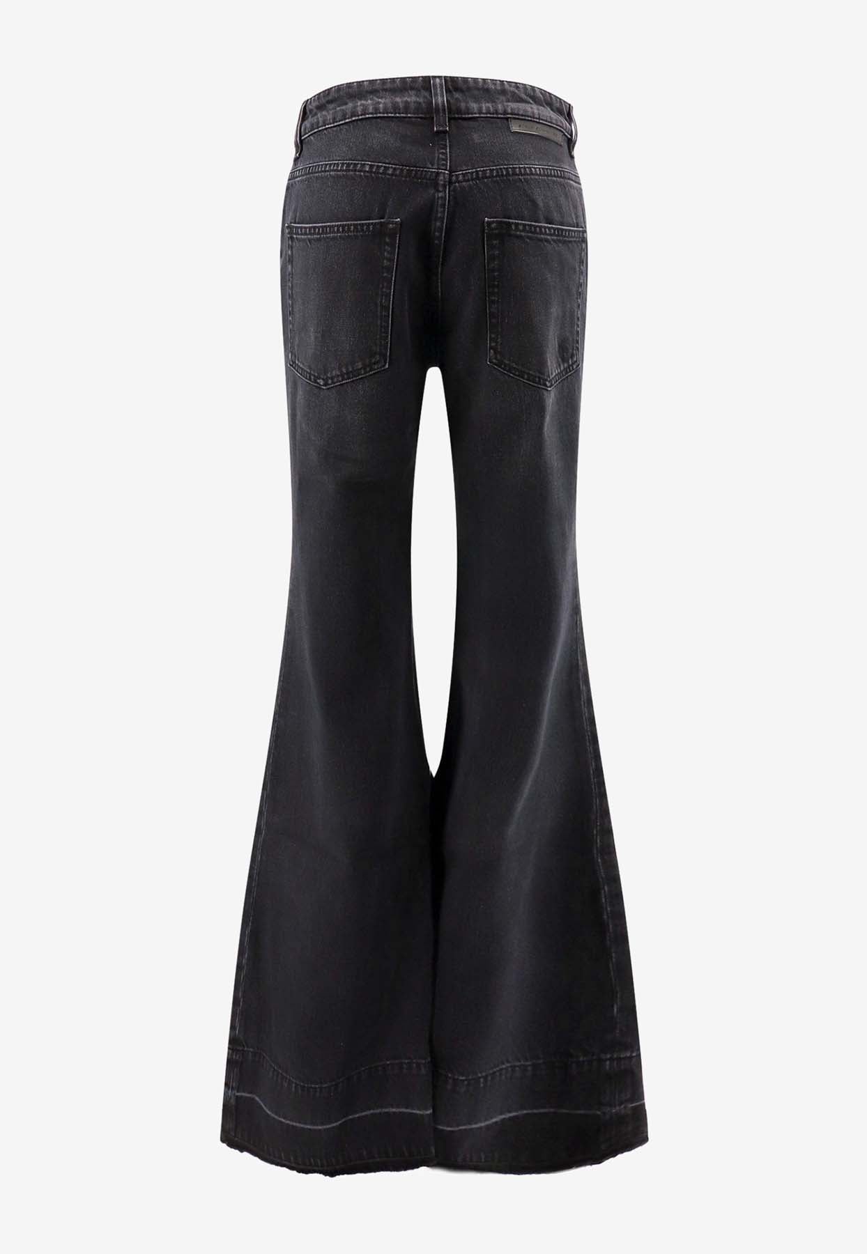Shop Stella Mccartney Chain-detailed Flared Jeans In Black