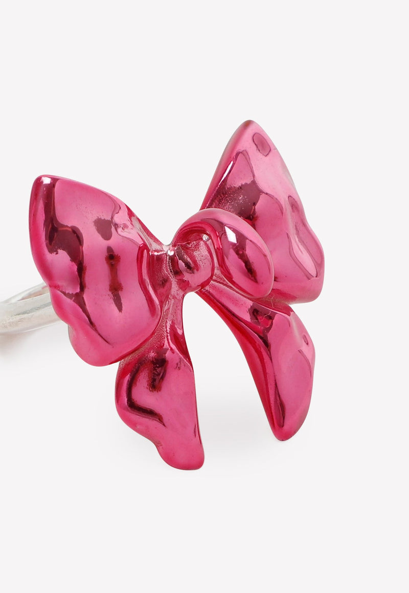 Shop Hugo Kreit Bow Ring In Pink