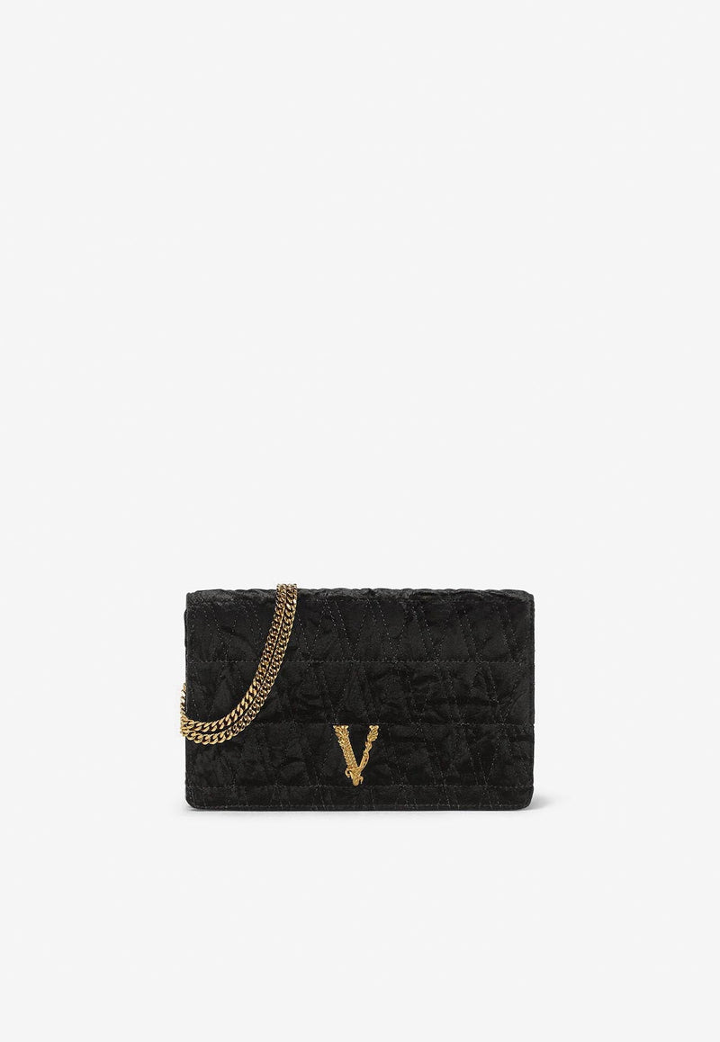 VERSACE VIRTUS VELVET CLUTCH,1007675 1A06489 1B00V