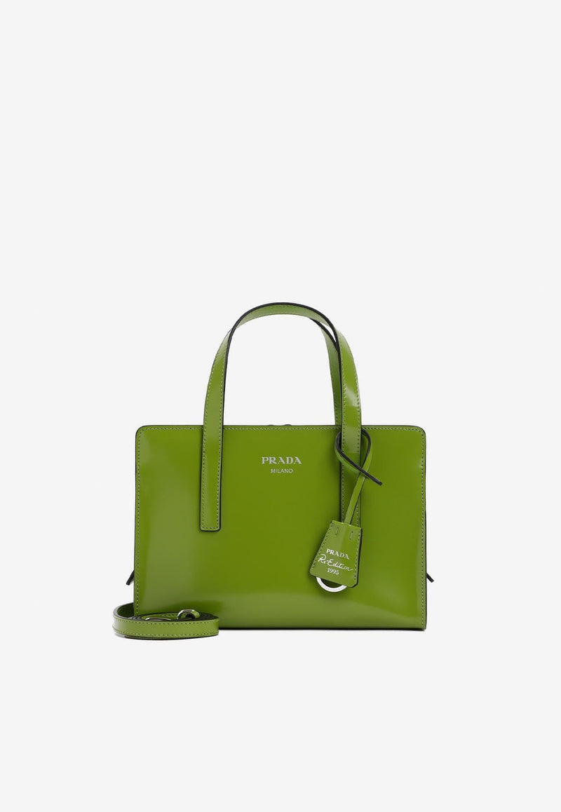 PRADA RE-EDITION 1995 TOTE BAG IN LEATHER,1BA357VOOO.ZO6-F0ZCM FELCE N