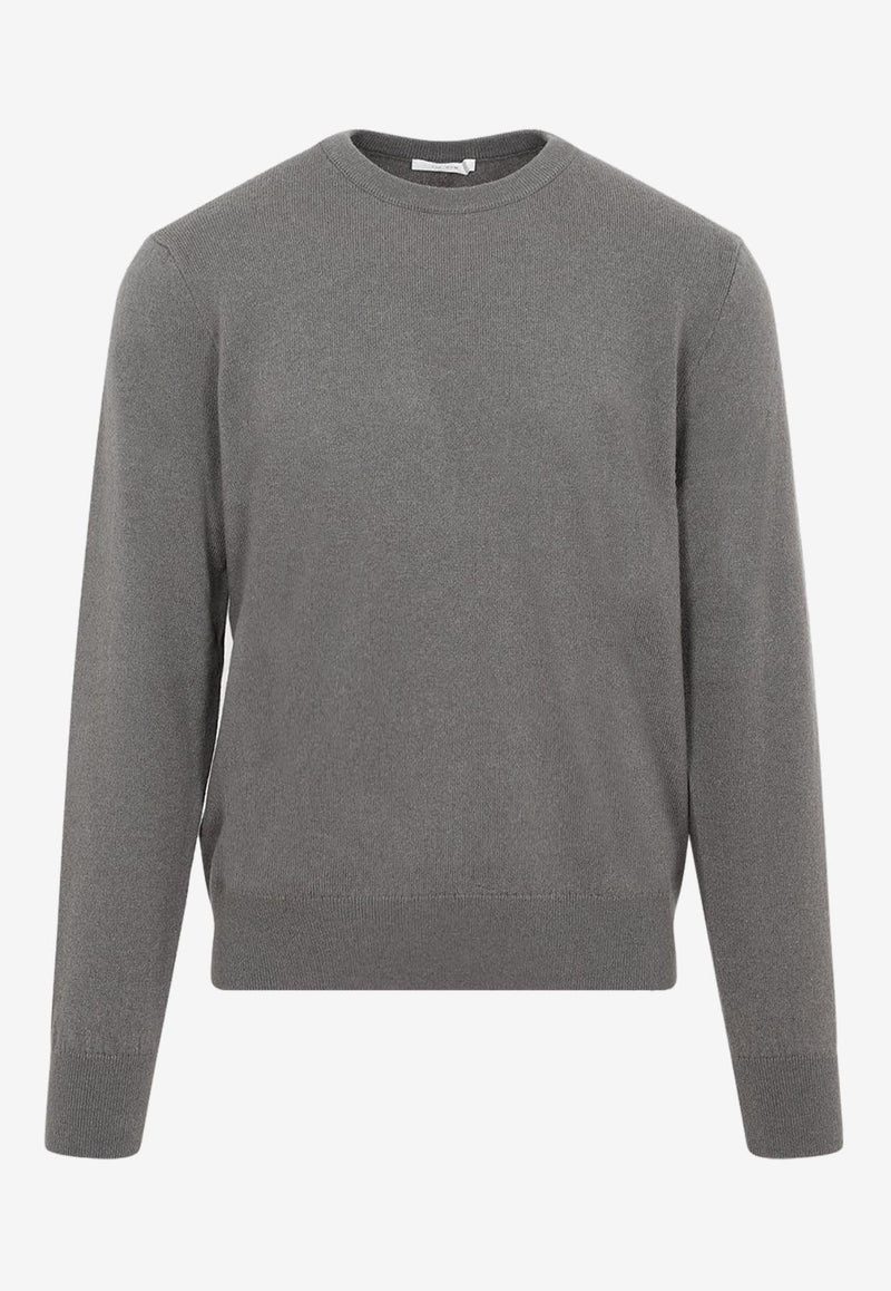 THE ROW BENJI CASHMERE CREWNECK SWEATER,51.F377-GRR GREY GREEN