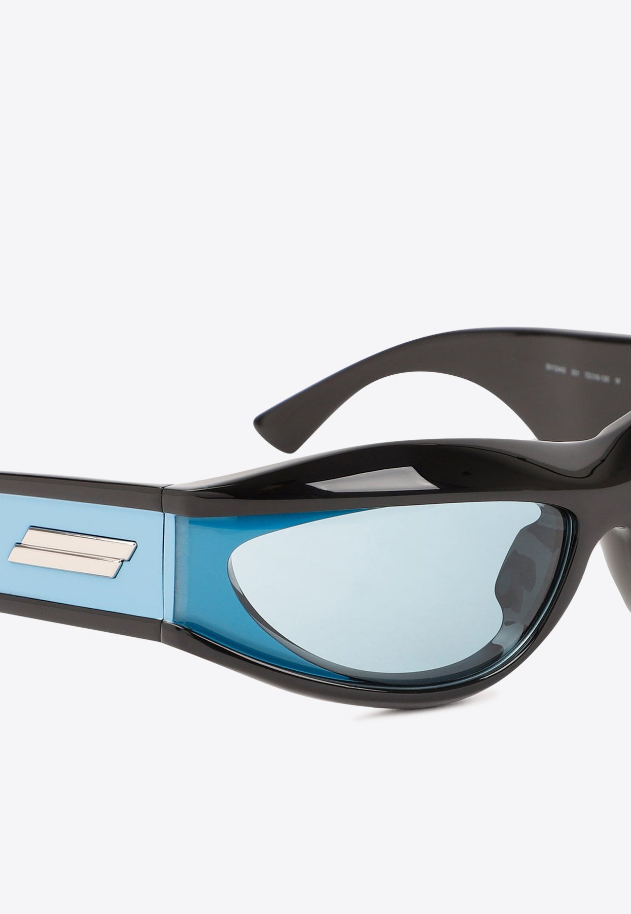 Bottega Veneta Wrap Around Sunglasses in Blue