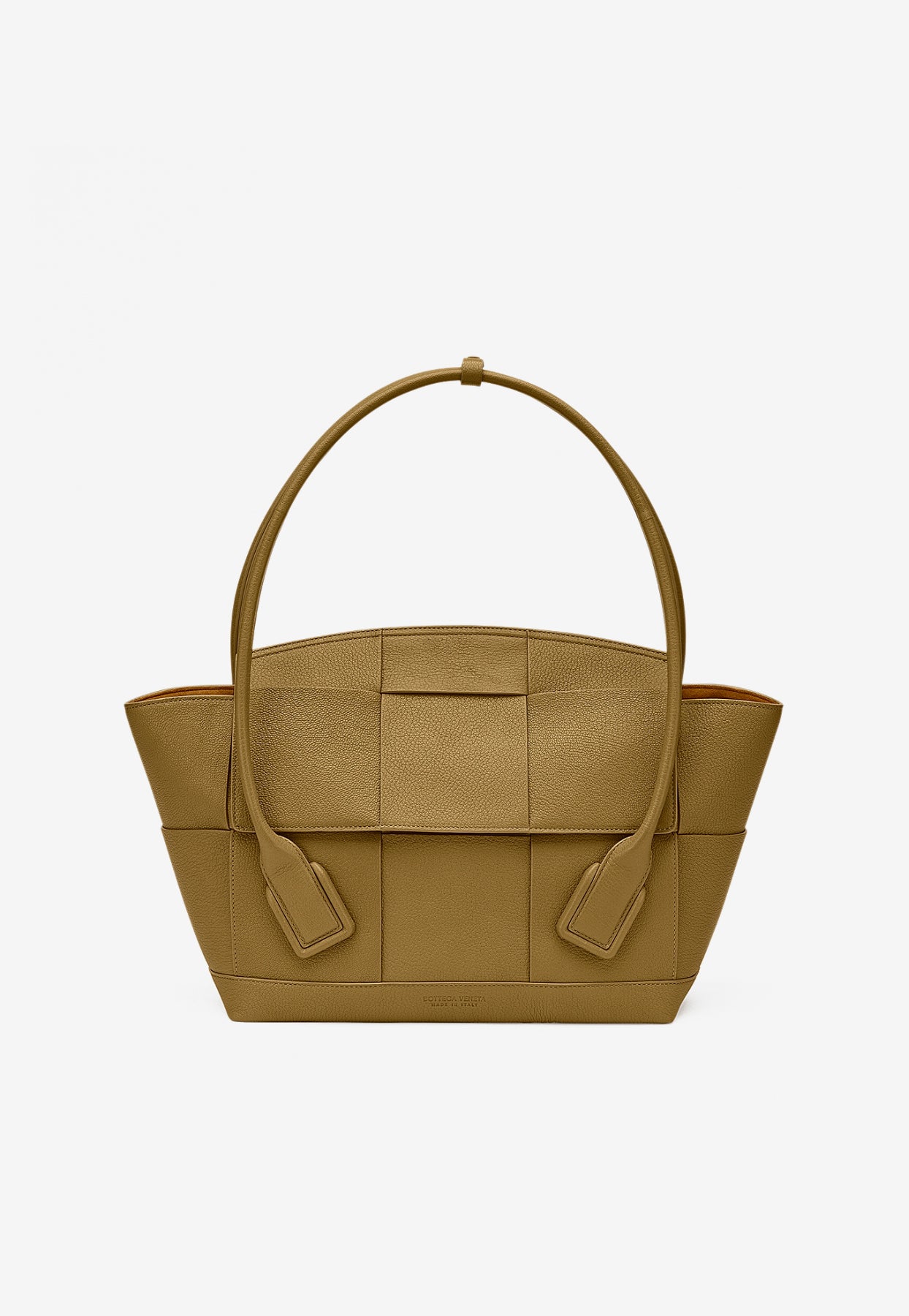 Bottega Veneta Medium Arco Bag In Intrecciato Goat Leather In Khaki