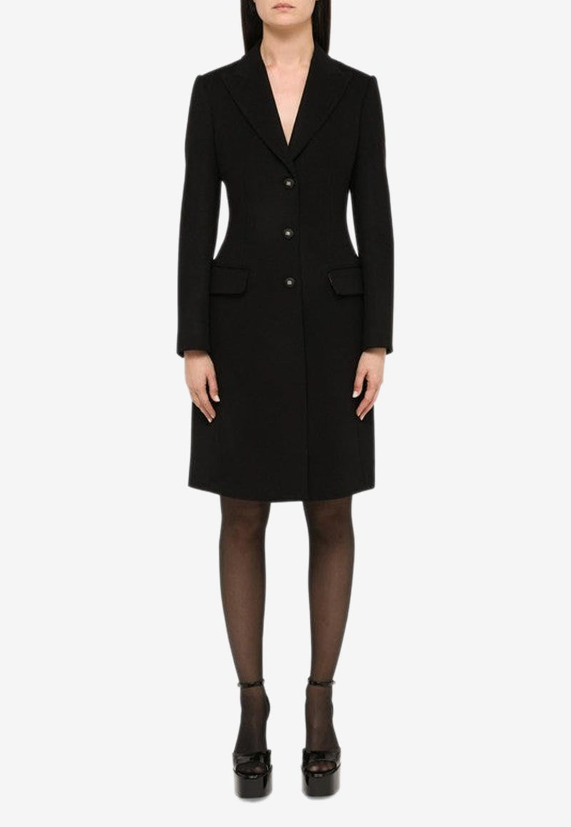 DOLCE & GABBANA SINGLE-BREASTED WOOL AND CASHMERE COAT,F0Q41TGDA1T/L