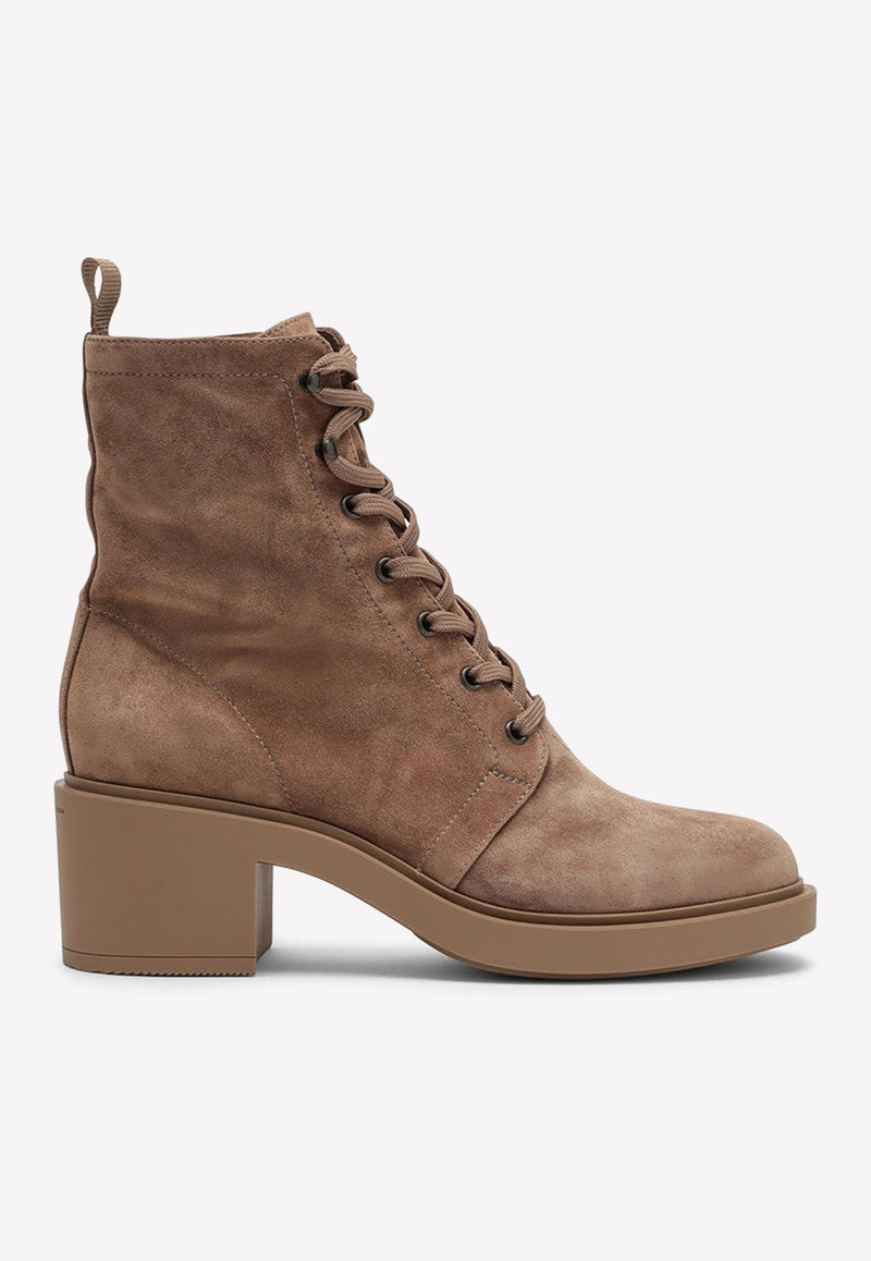 GIANVITO ROSSI LACE-UP SUEDE BOOTS,G73391CAS/L